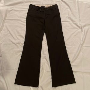 Banana Republic Pinstripe Dress Pants Dark Brown Flare Leg